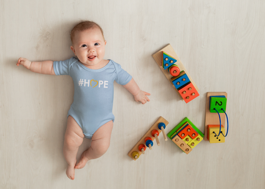 #Hope Baby Bodysuit - Pink, Blue, Grey