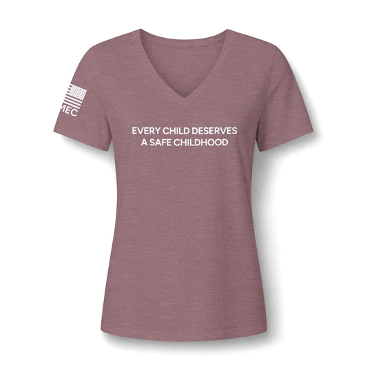 Every Child Deserves a Safe Childhood - Women's V‑Neck Tee