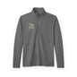 Embroidered NCMEC Quarter-Zip Pullover — Men's Tri-Blend Wicking Athletic Pullover